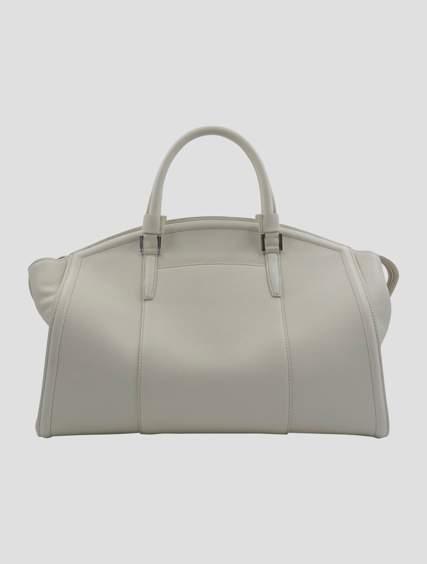Kiton White Leather Bag Women