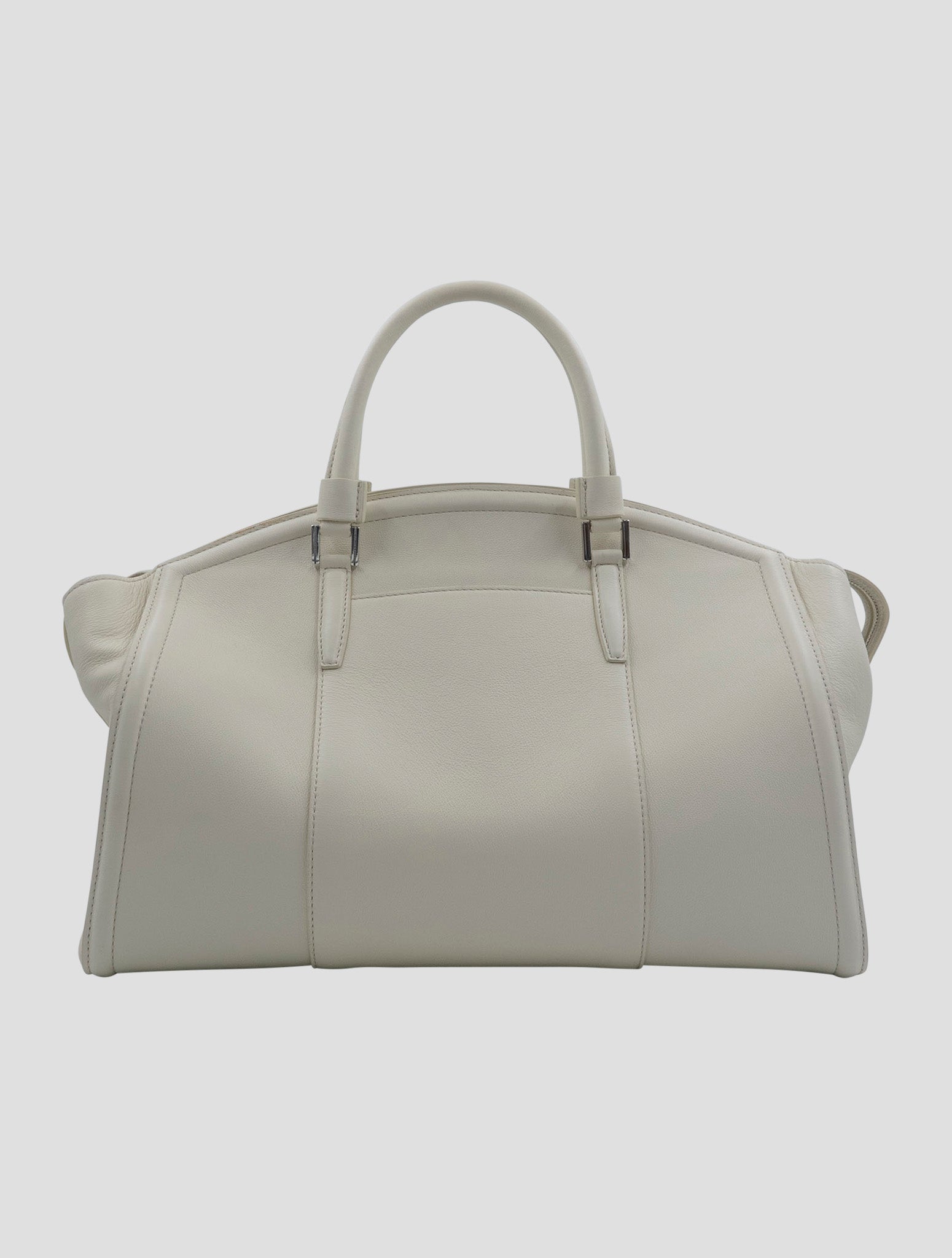 Kiton White Leather Bag Women