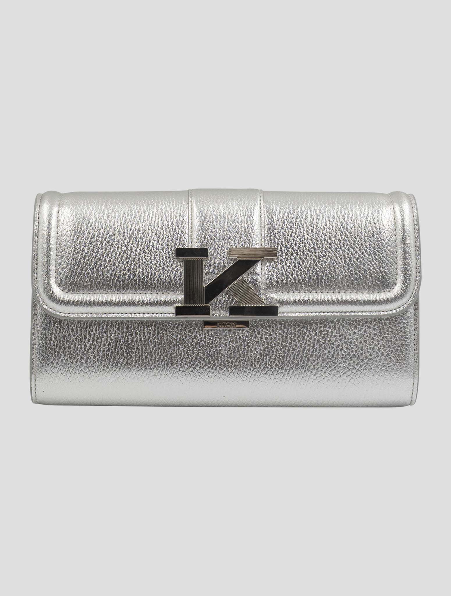 Kiton Silver Leather Lamb Bag Women