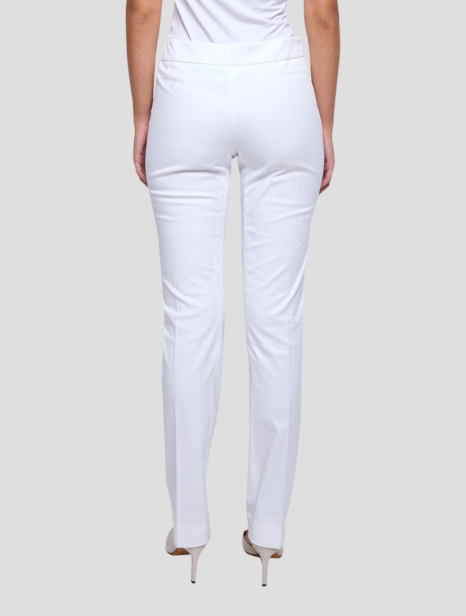 Kiton White Cotton Ea Pants Women