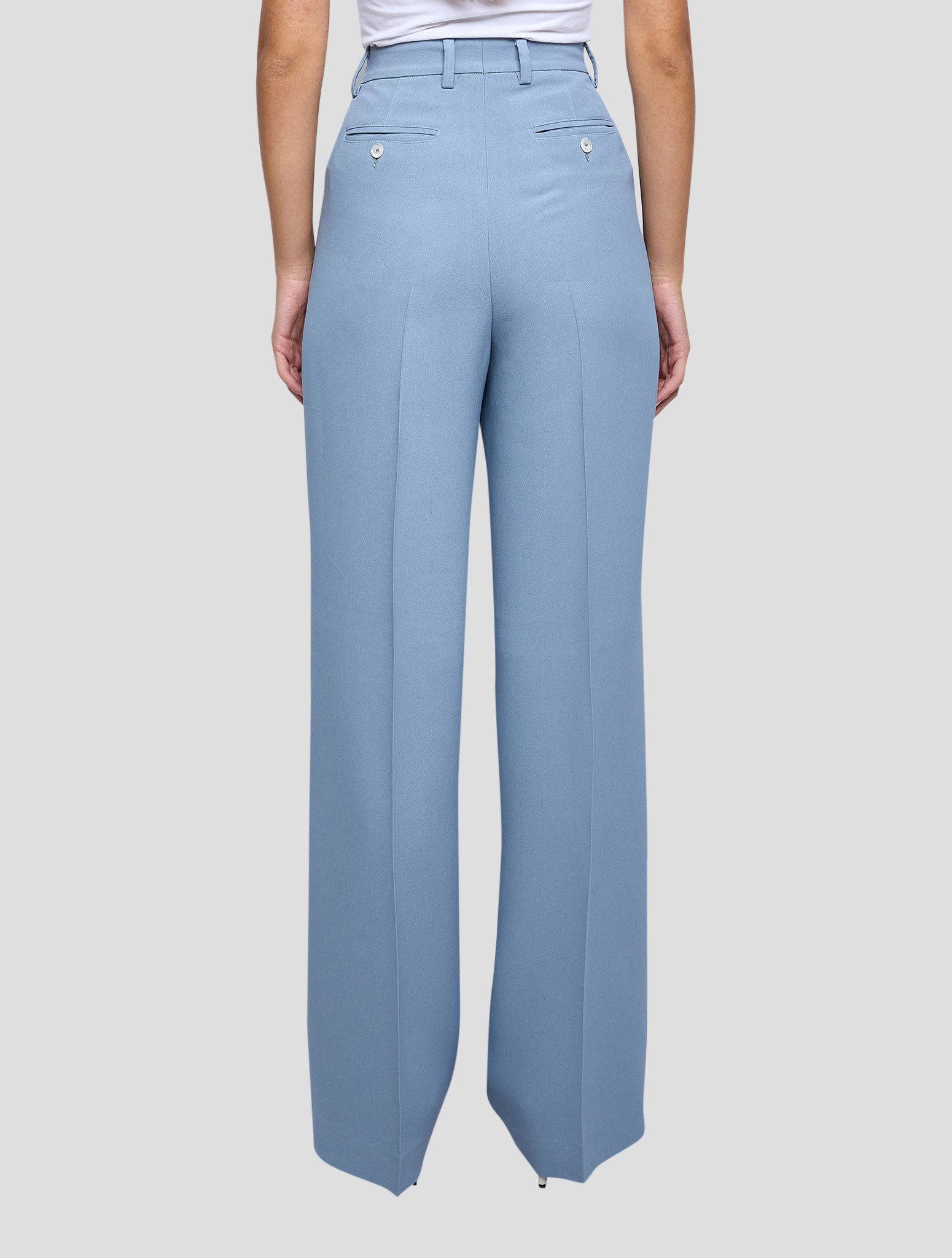 Kiton Light Blue Viscose Acetate Pants Women