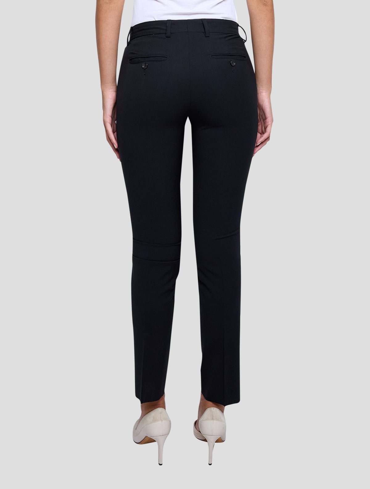 Kiton Black Wool Mohair Ea Pants Women