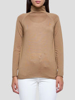 Kiton Brown Cashmere Silk Sweater Turtleneck