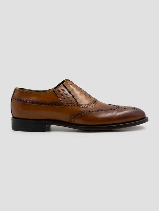 Kiton Brown Leather Dress Shoes