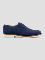 Kiton Blue Leather Suede Dress Shoes