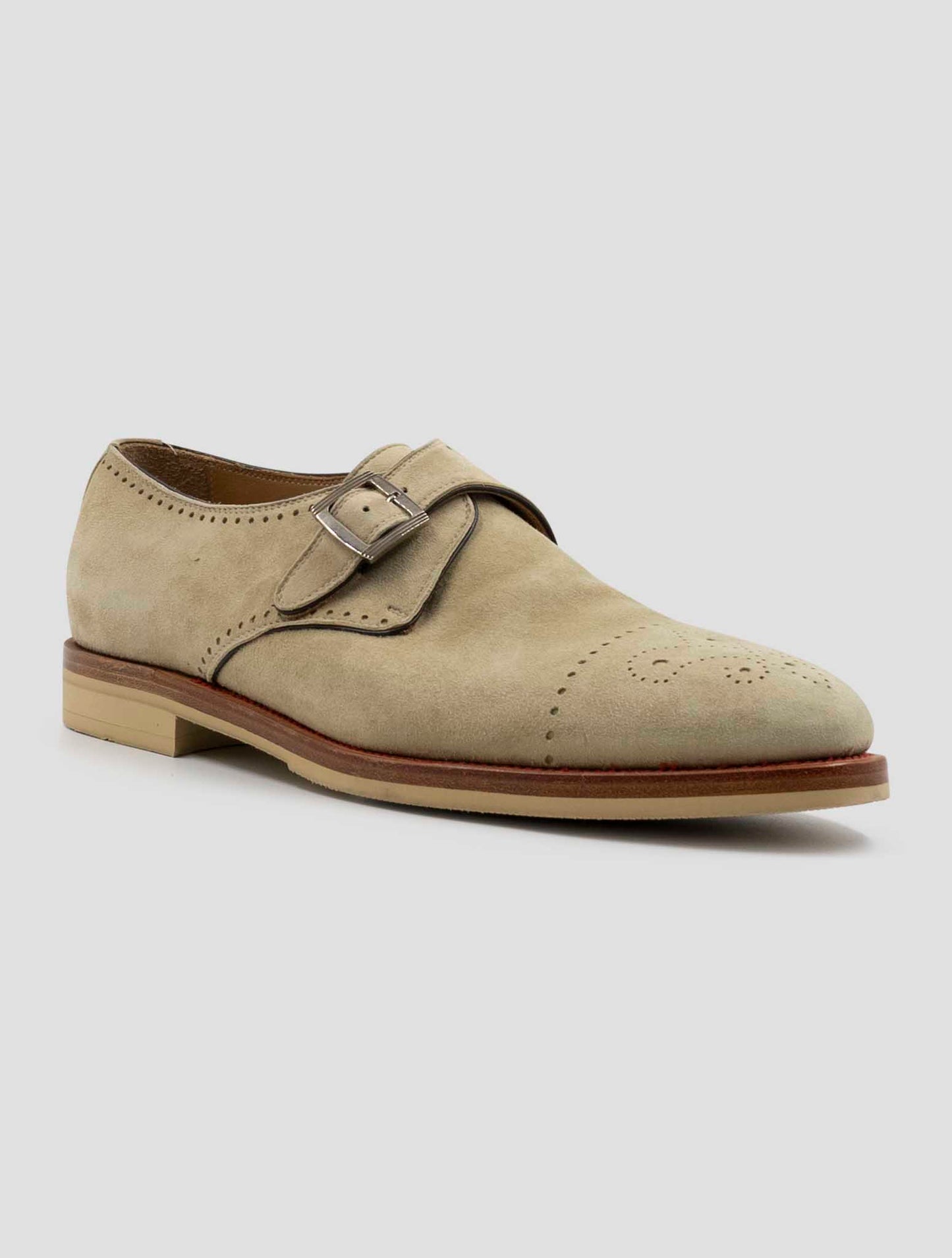 Kiton Beige Leather Suede Dress Shoes