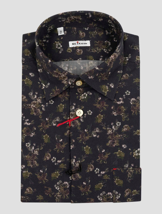 Kiton Multicolor Wool Shirt Nerano
