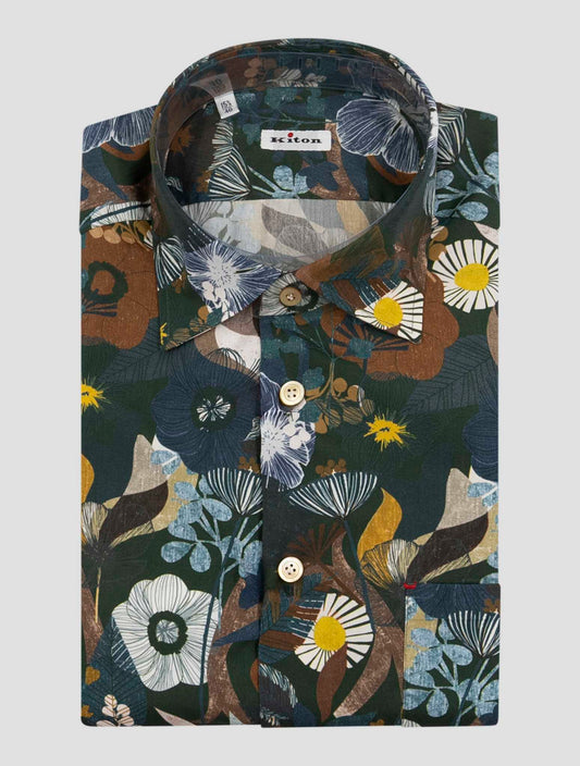 Kiton Multicolor Cotton Shirt Nerano