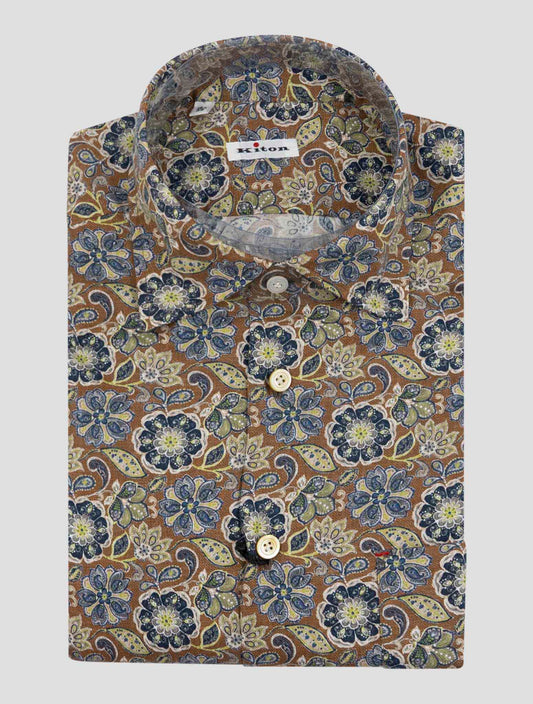 Kiton Multicolor Cotton Shirt Nerano