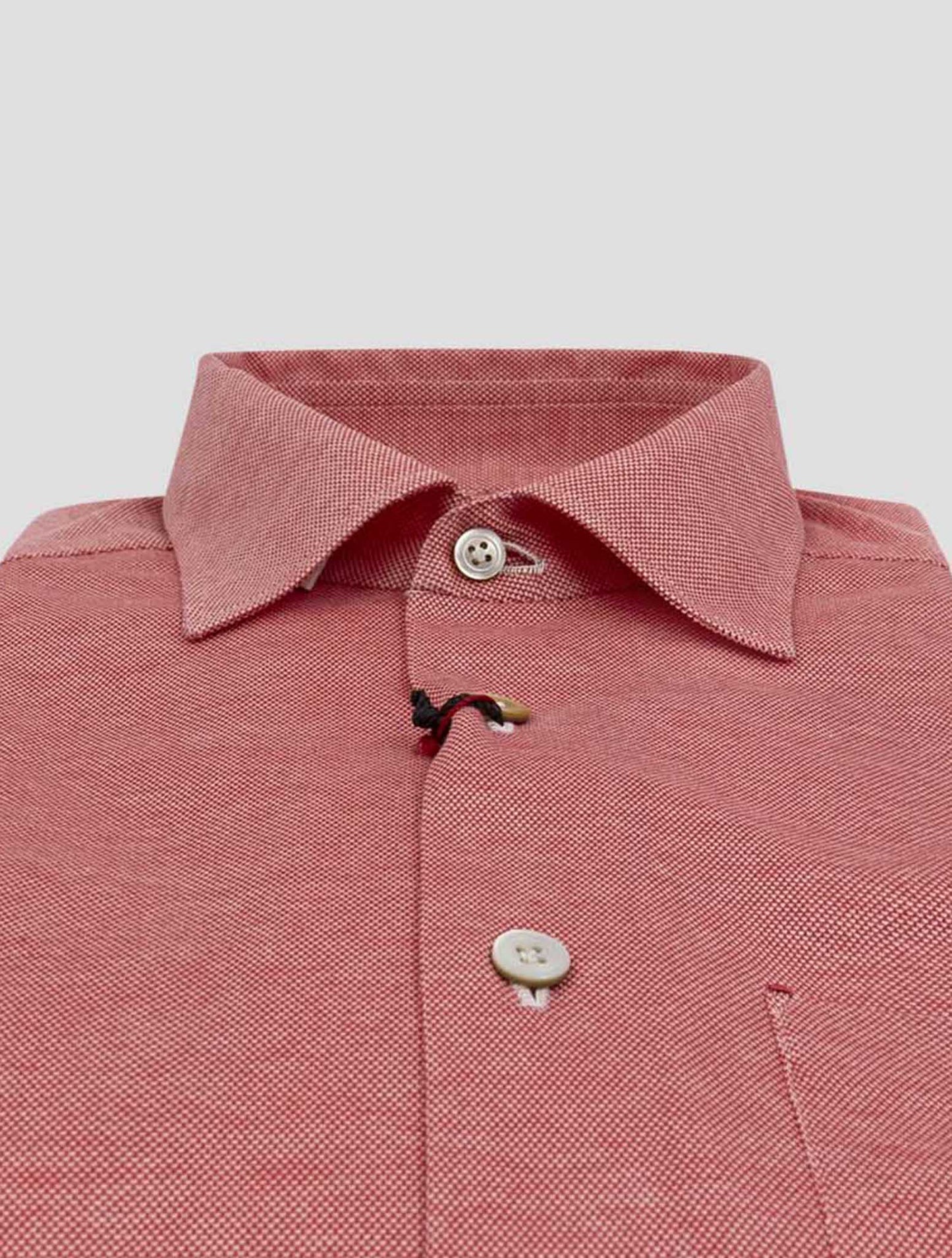 Kiton Red Cotton Shirt