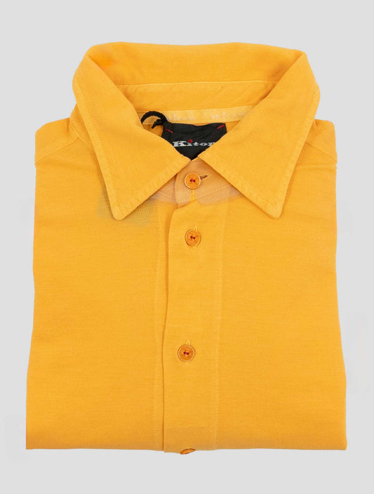 Kiton Orange Cotton Shirt