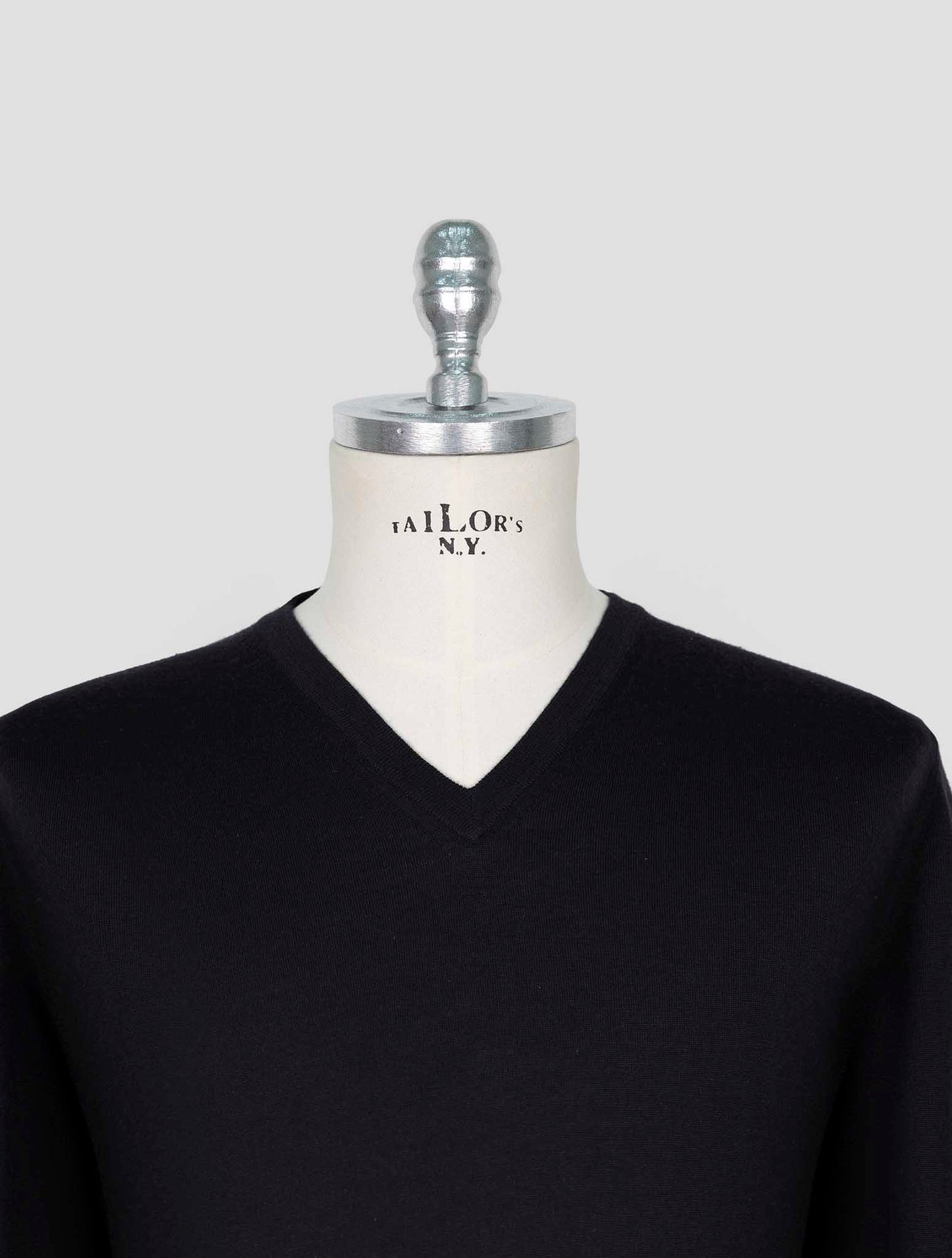 Kiton Brown Cashmere Silk Sweater V-Neck