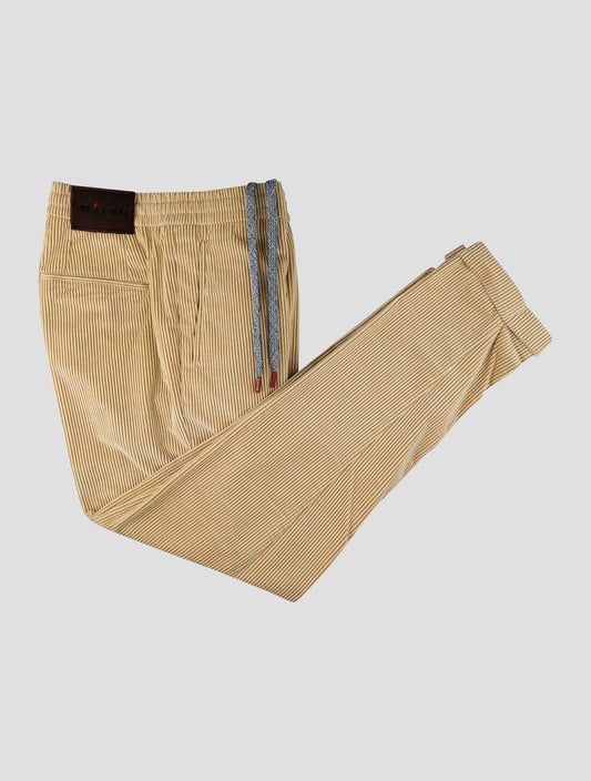 Kiton Beige Cotton Velvet Pants