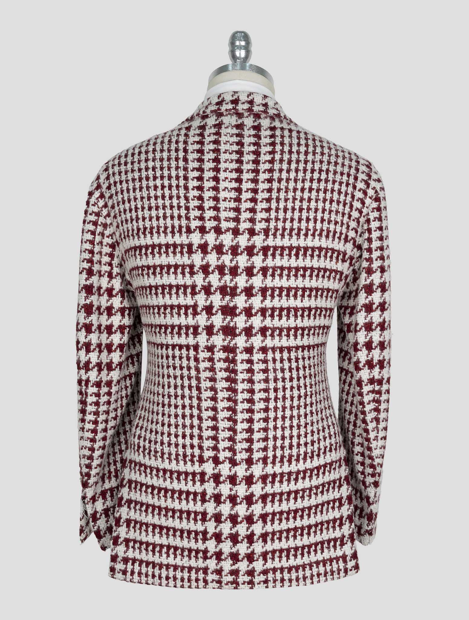 Kiton Red White Cashmere SIlk Blazer