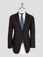 Kiton Brown Black Cashmere Silk Blazer