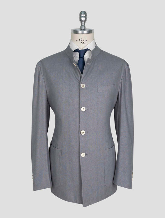 Kiton Gray Silk Blazer