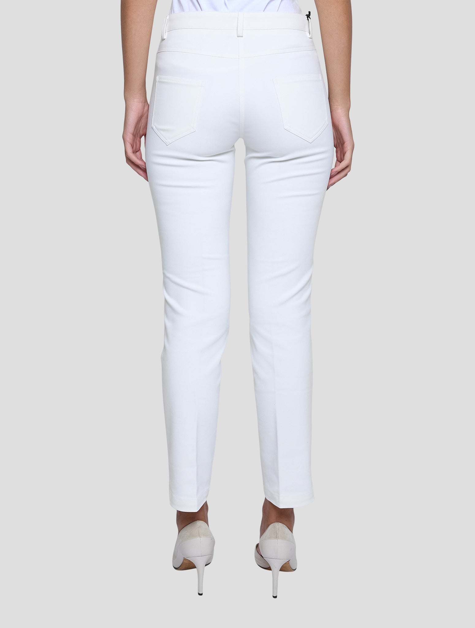 Kiton White Cotton Pa Ea Pants Women