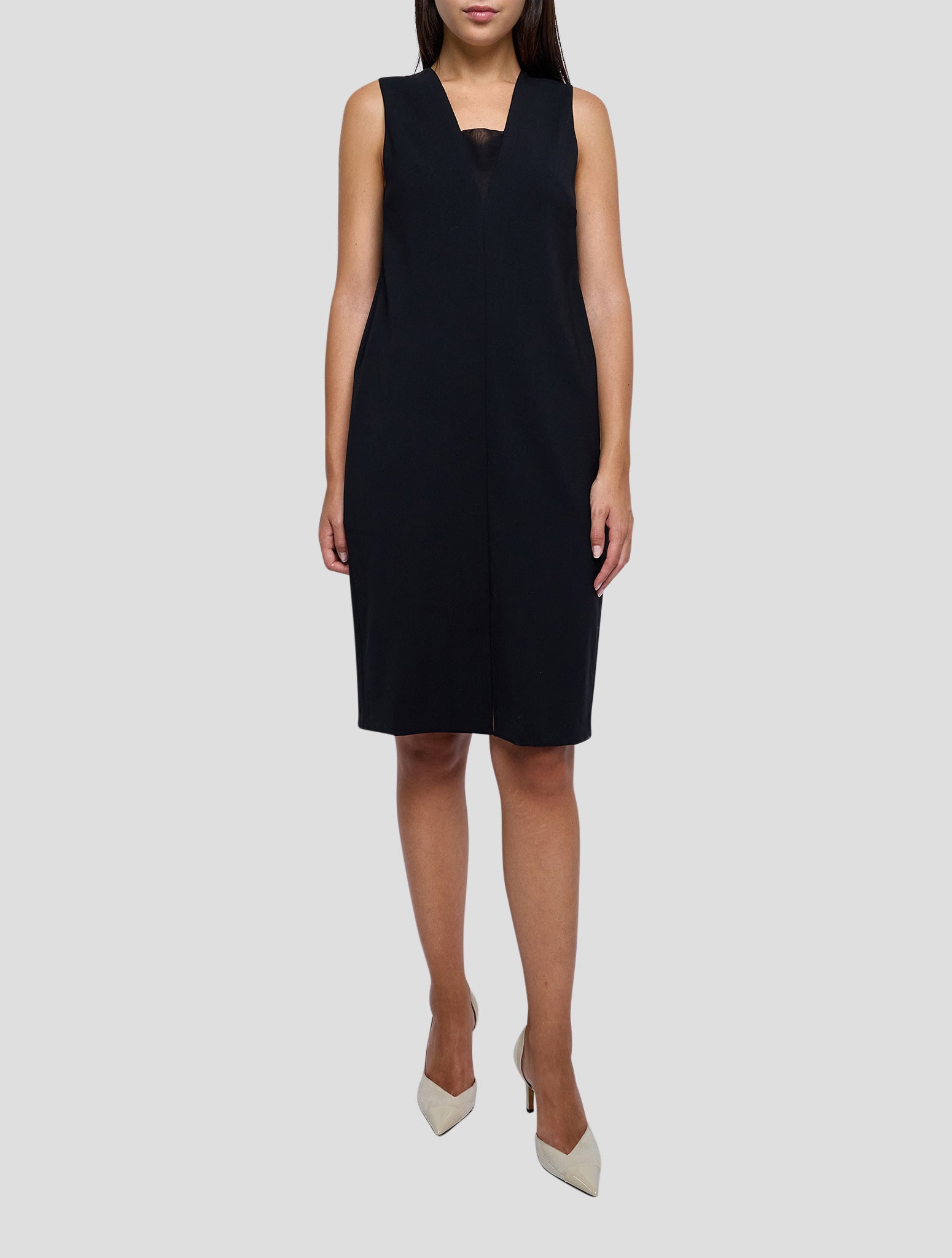 Kiton Black Virgin Wool Ea Dress Women