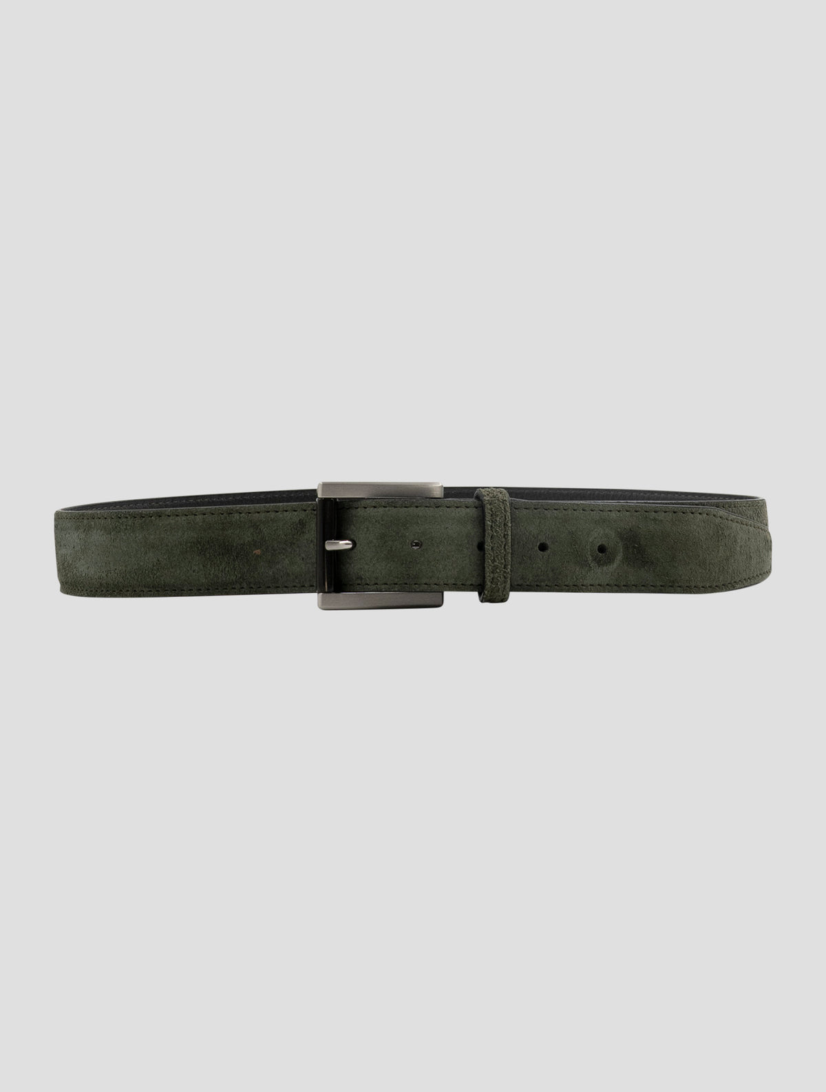 Kiton Green Leather Suede Belt