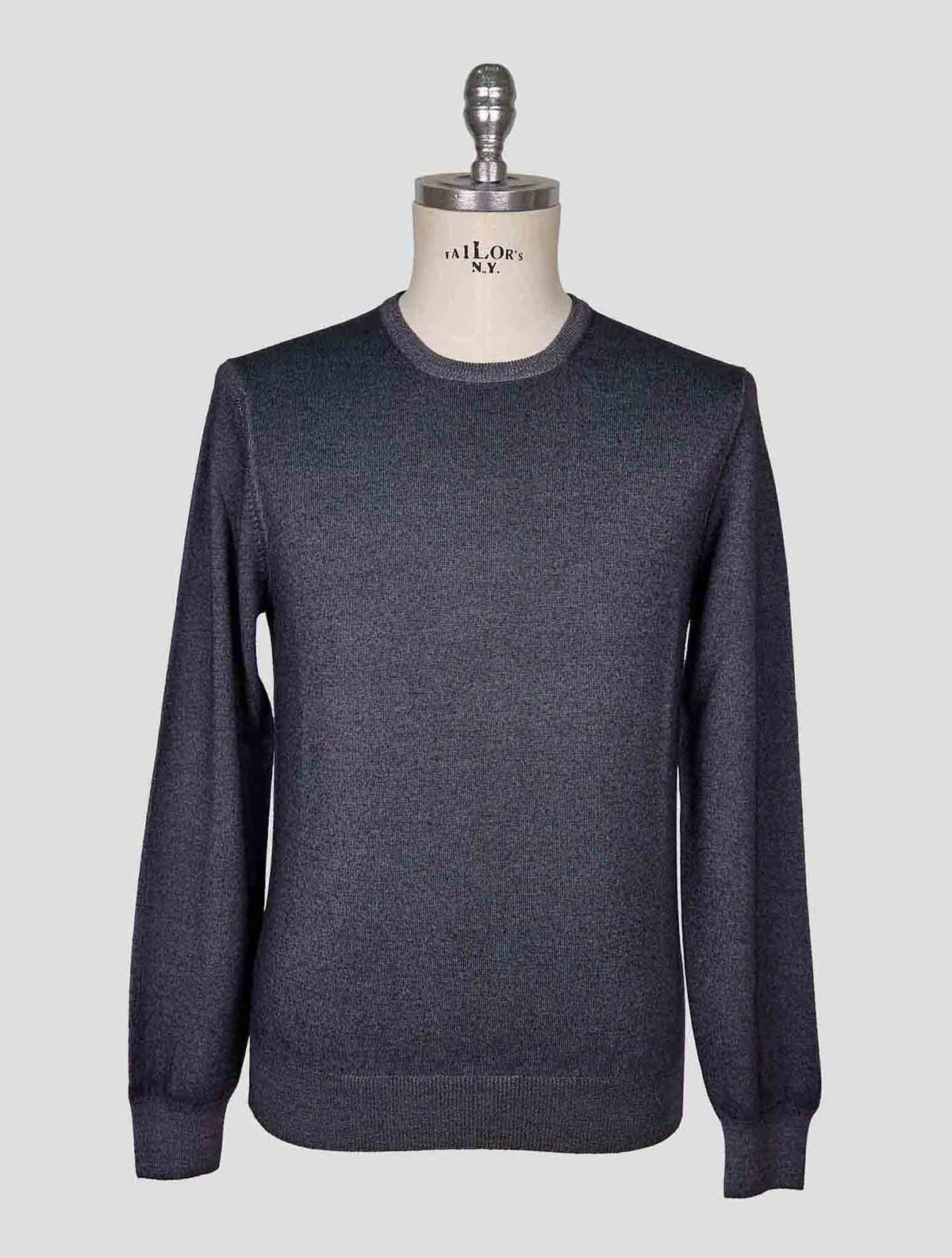 Kiton Gray Wool Sweater Crewneck