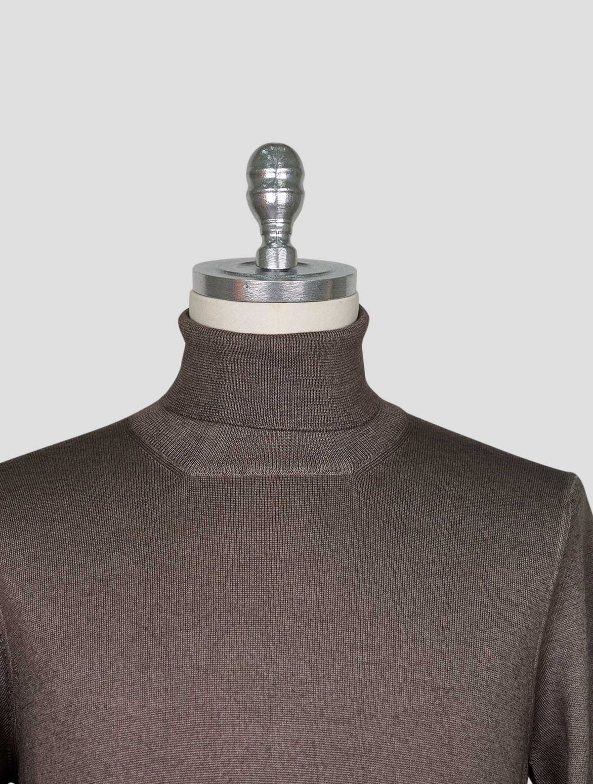 Kiton Brown Wool Sweater Turtleneck