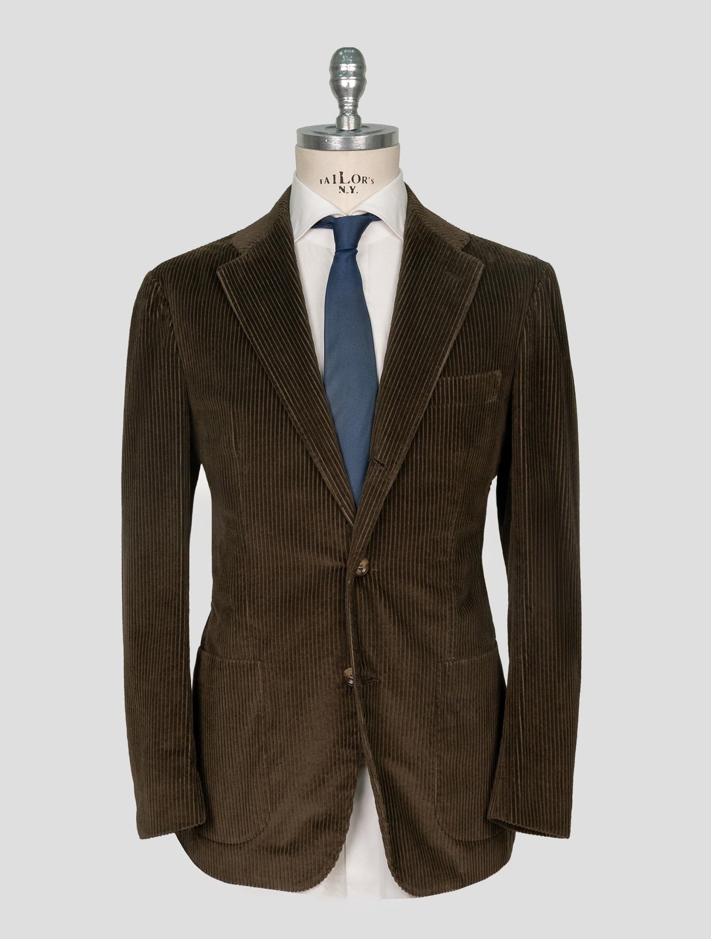 Kiton Brown Cotton Velvet Blazer