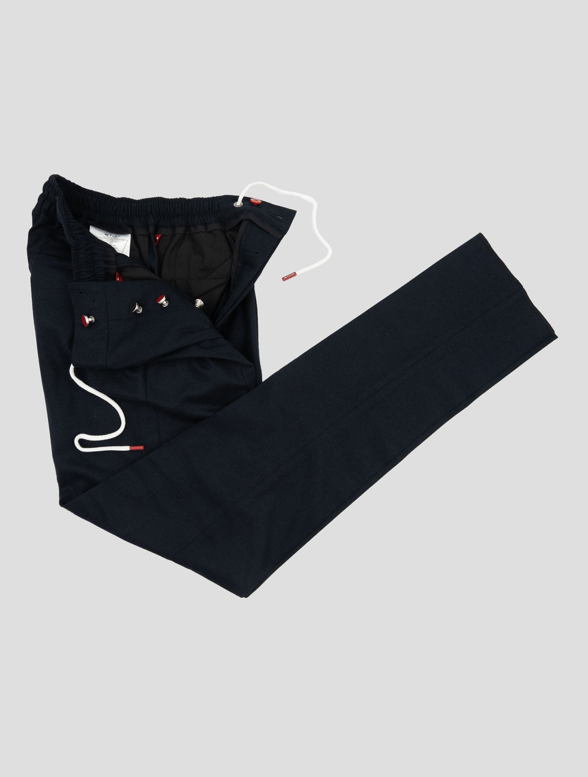 Kiton Blue Virgin Wool Pa Ea Pants