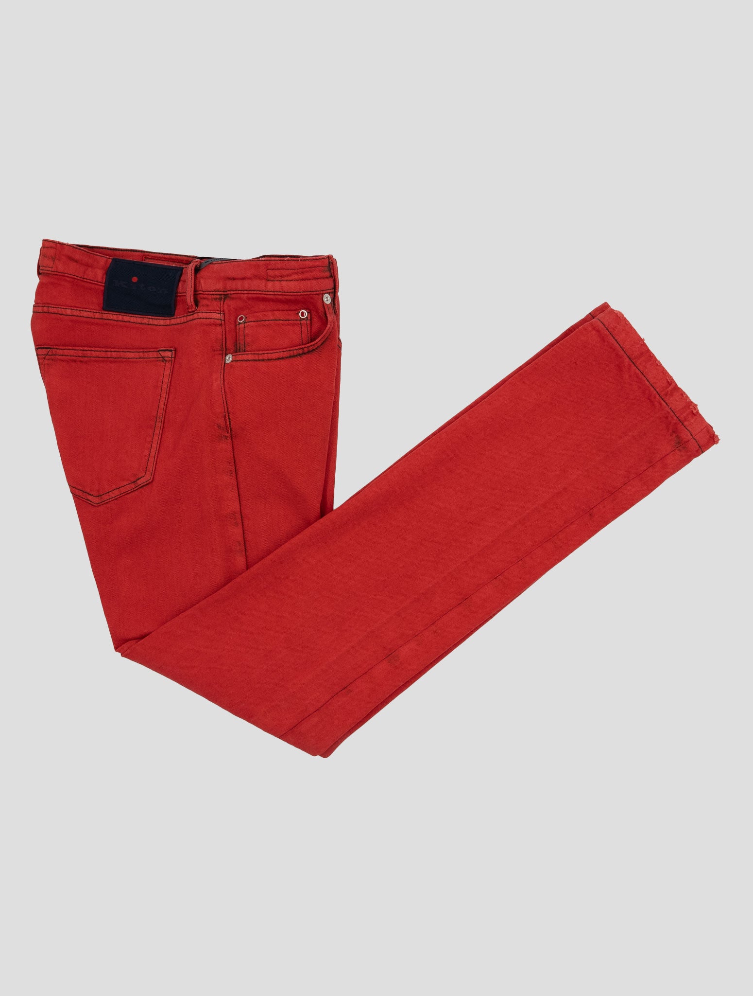 Kiton Red Cotton Ea Jeans