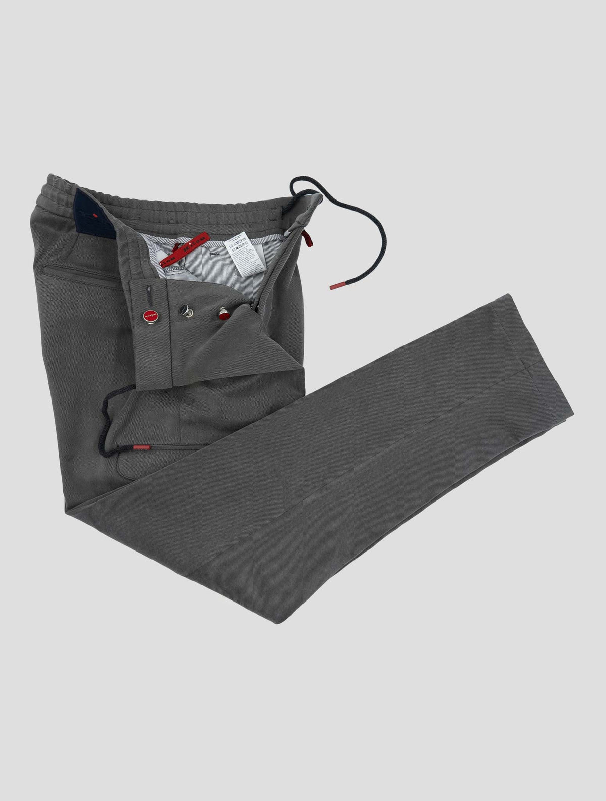 Kiton Gray Cupro Pl Nylon Ea Pants