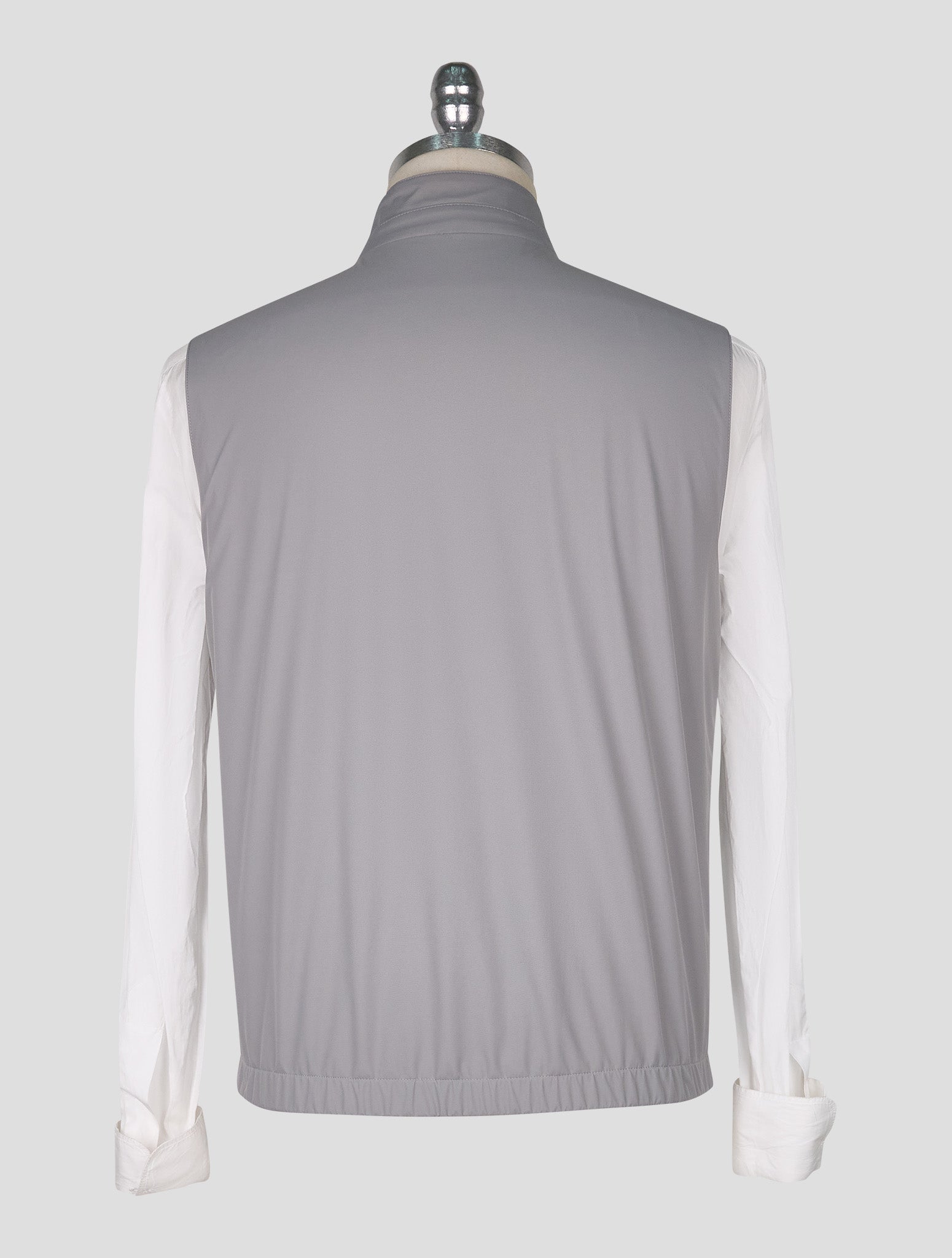 Kiton Gray Pl Viscose Ea Reverse Gilet Coat