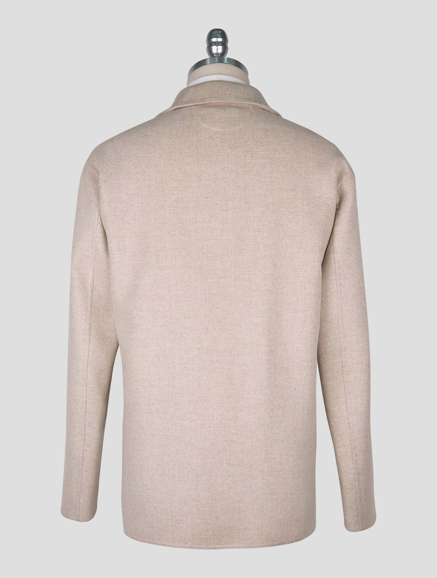 Kiton Beige Wool Cashmere Coat