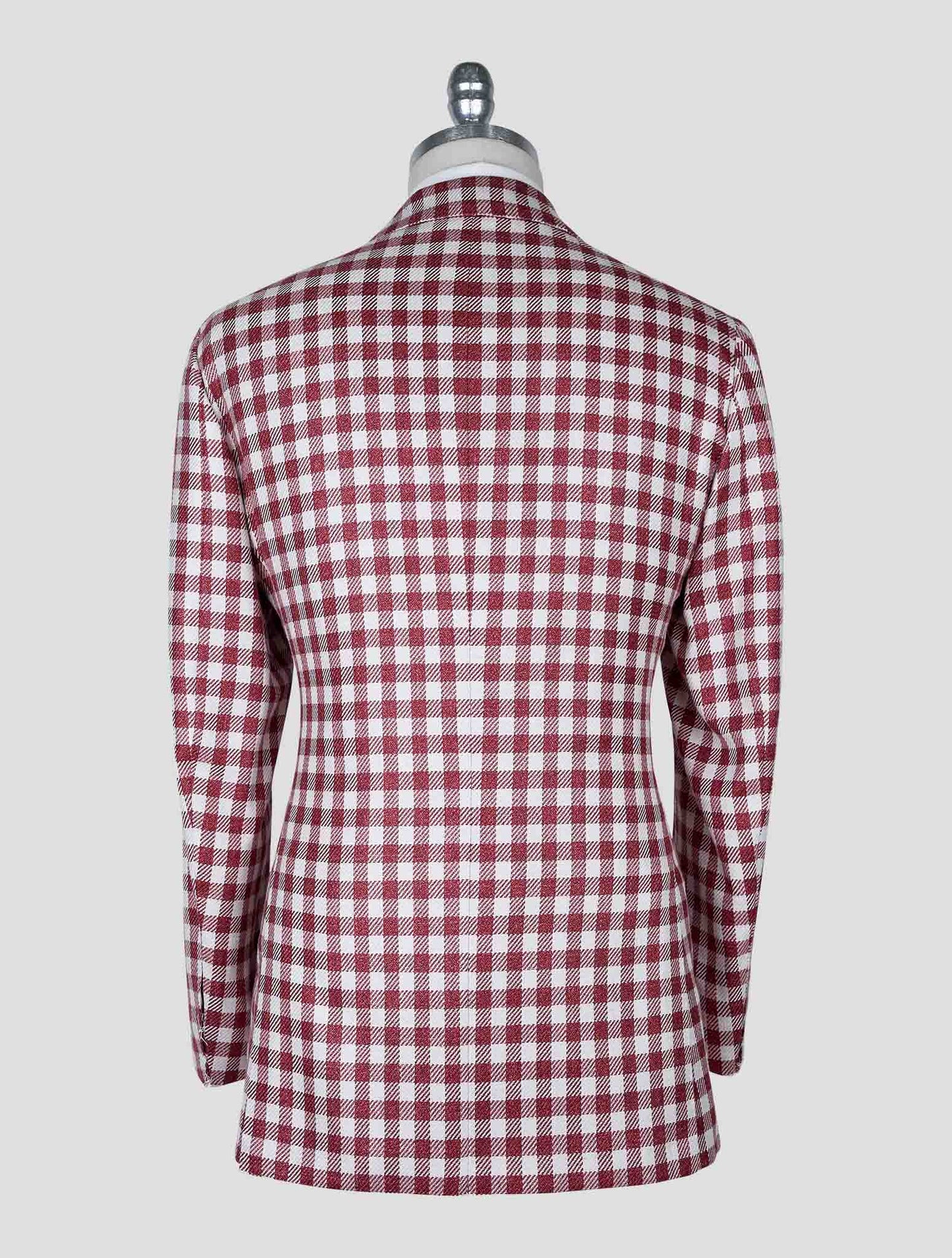 Kiton Red White Wool Cashmere Silk Linen Blazer