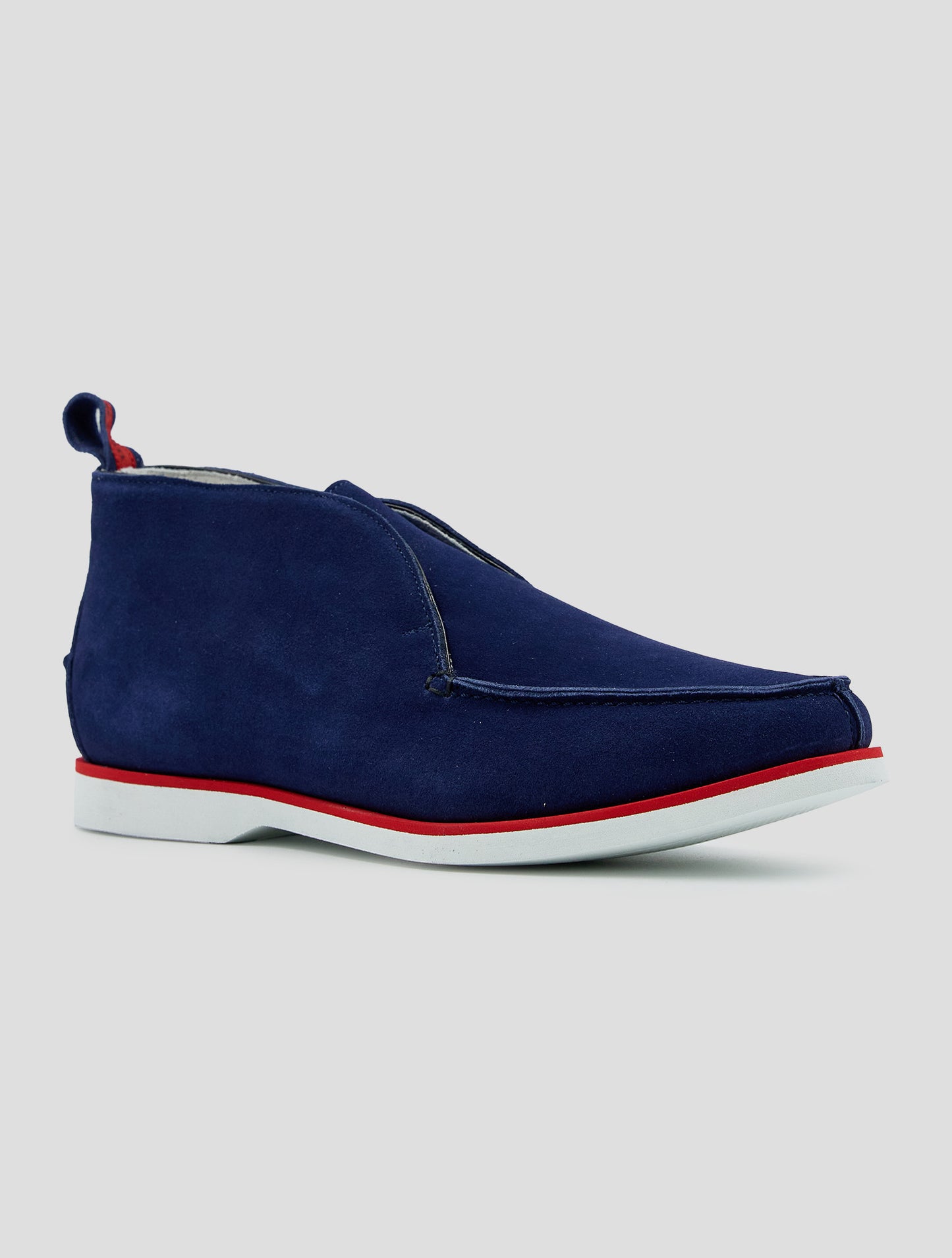 Kiton Blue Leather Suede Boots