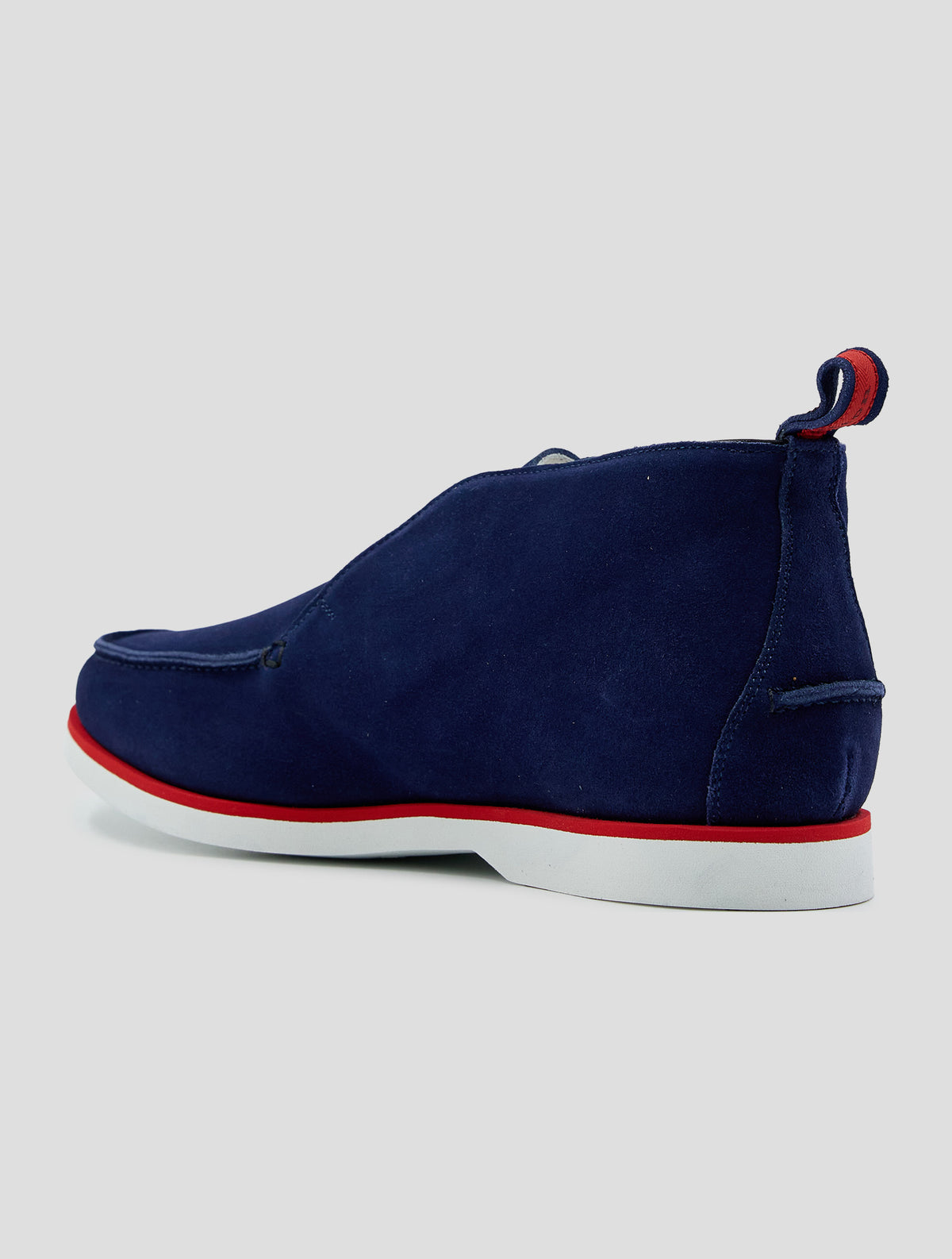 Kiton Blue Leather Suede Boots
