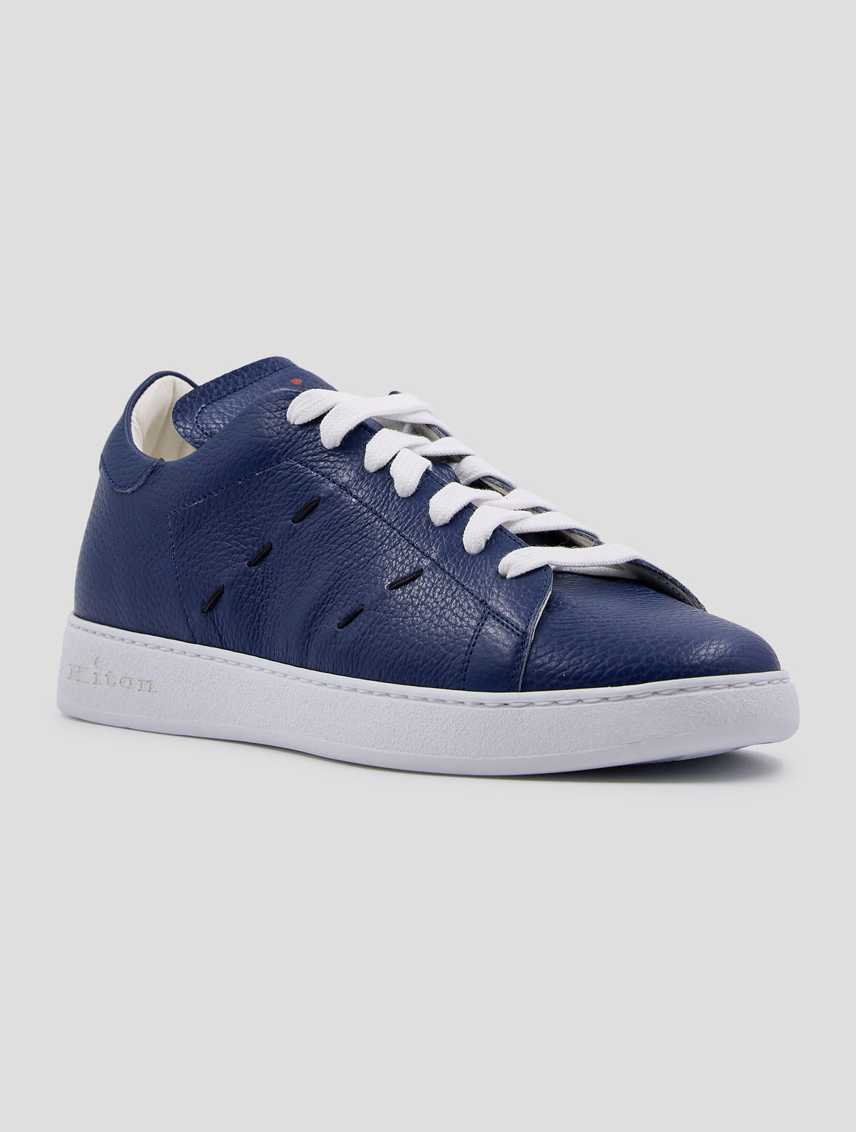 Kiton Blue Leather Sneakers