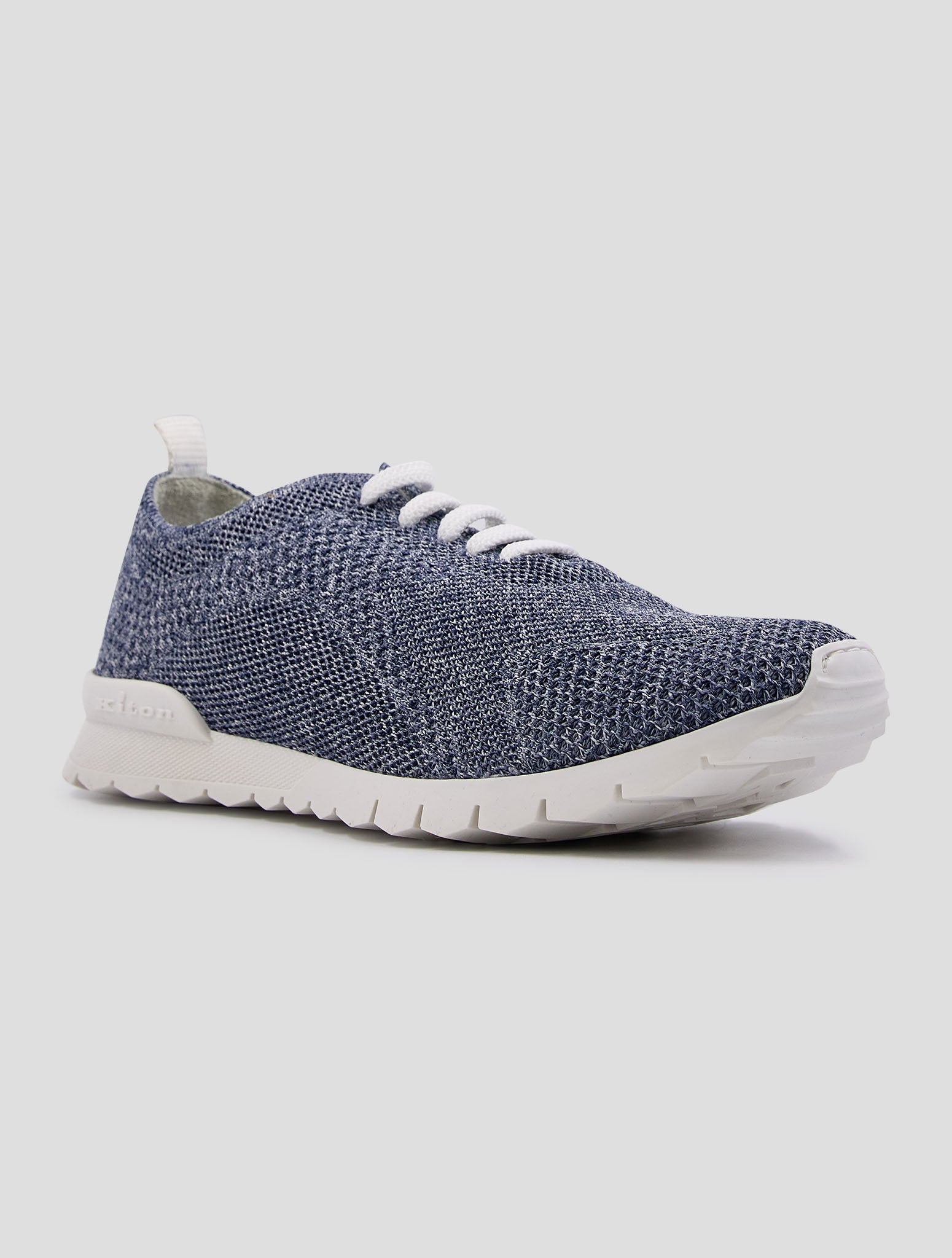 Kiton Blue Cotton Ea Sneakers