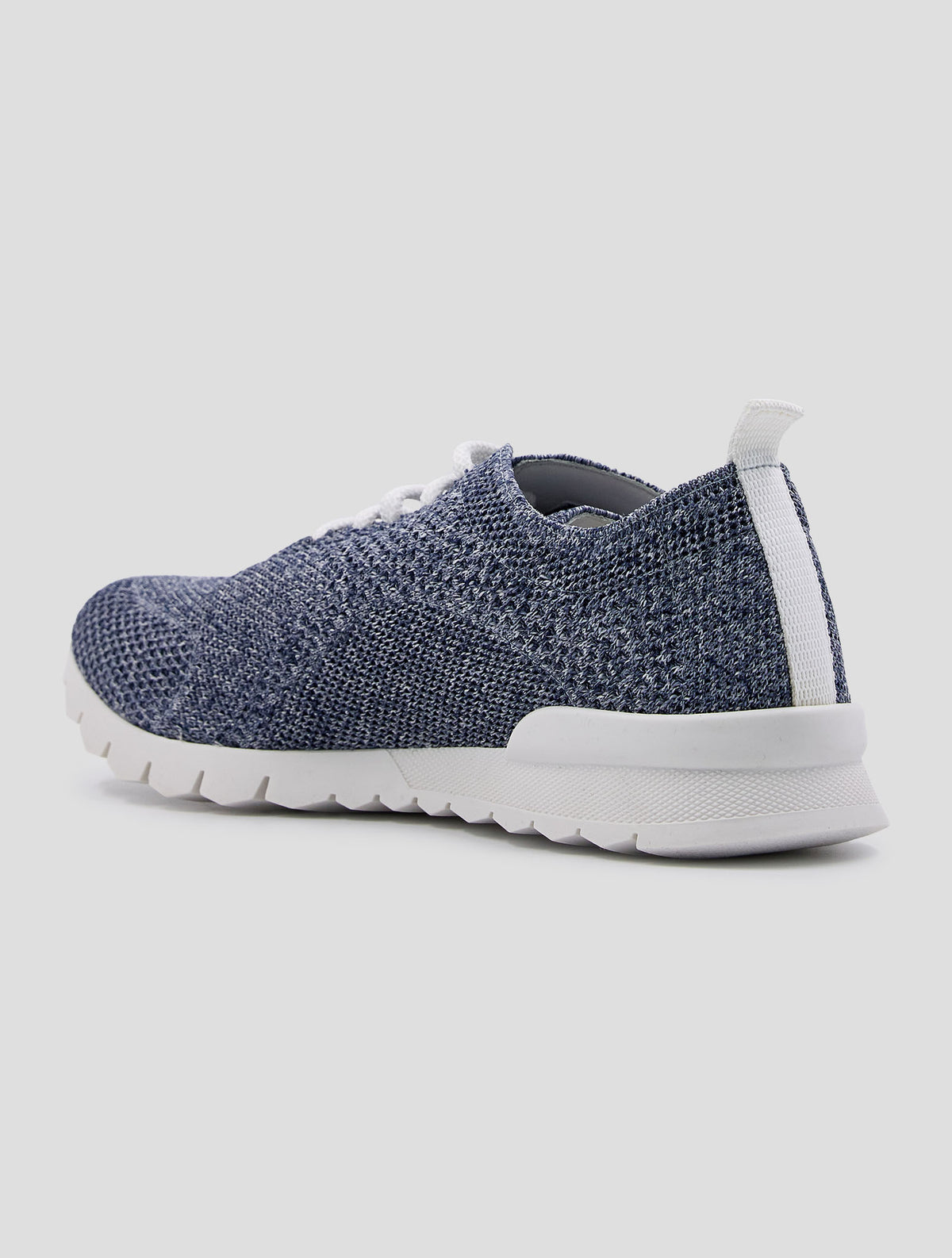 Kiton Blue Cotton Ea Sneakers