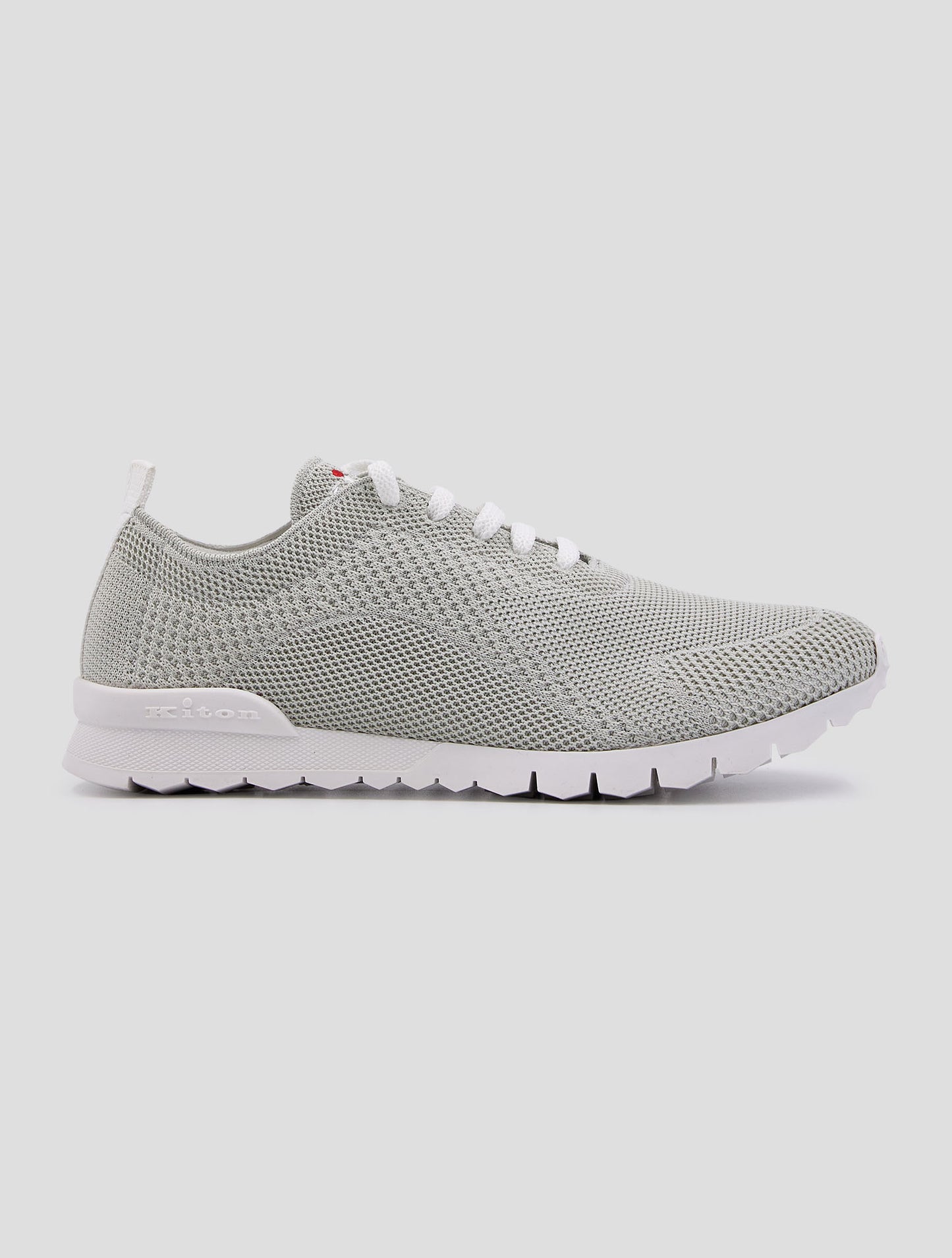 Kiton Gray Cotton Ea Sneakers