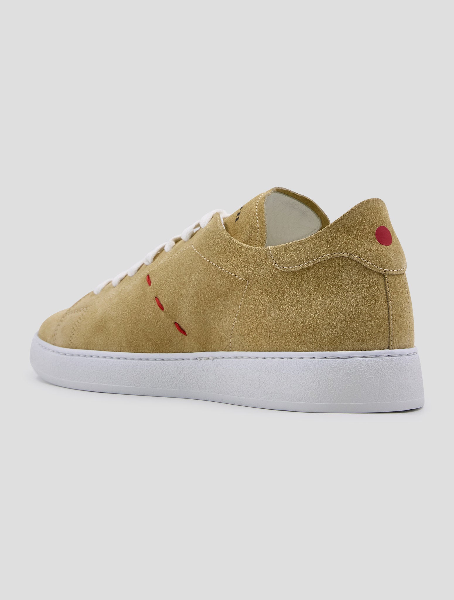Kiton Beige Leather Suede Sneakers