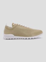 Kiton Beige Cotton Ea Sneakers