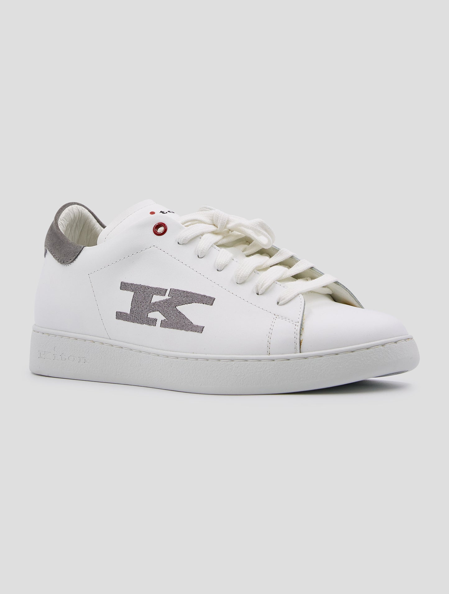 Kiton White Leather Sneakers