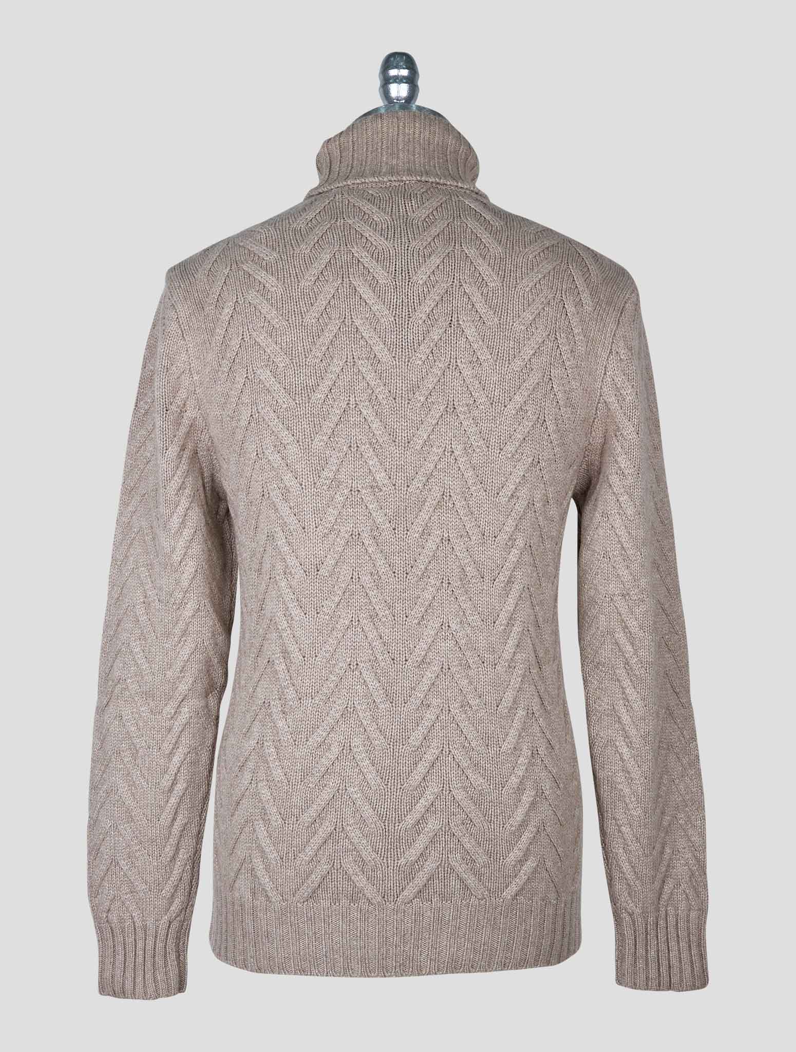 Kiton Brown Cashmere Sweater Turtleneck