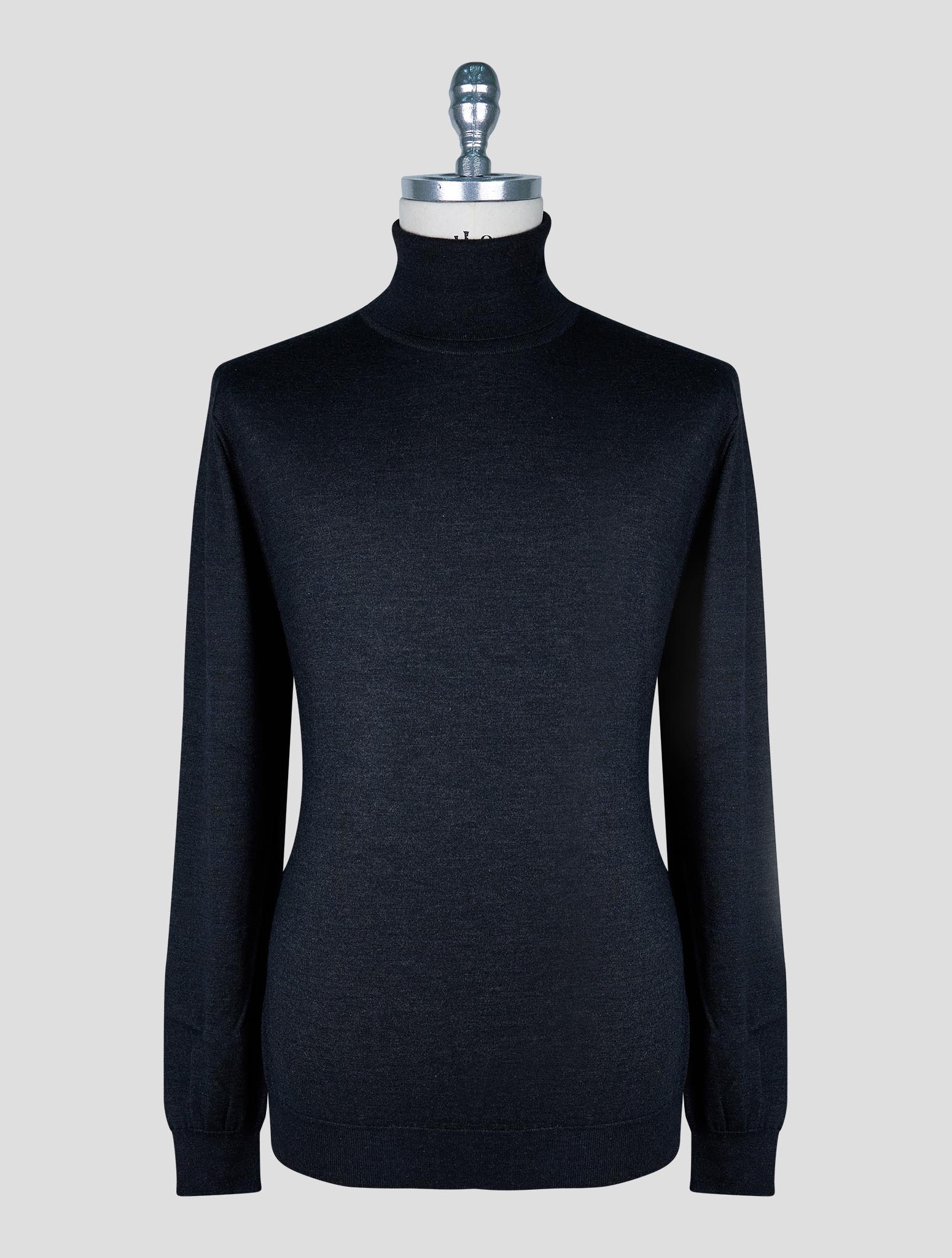 Kiton Dark Gray Cashmere Silk Sweater Turtleneck