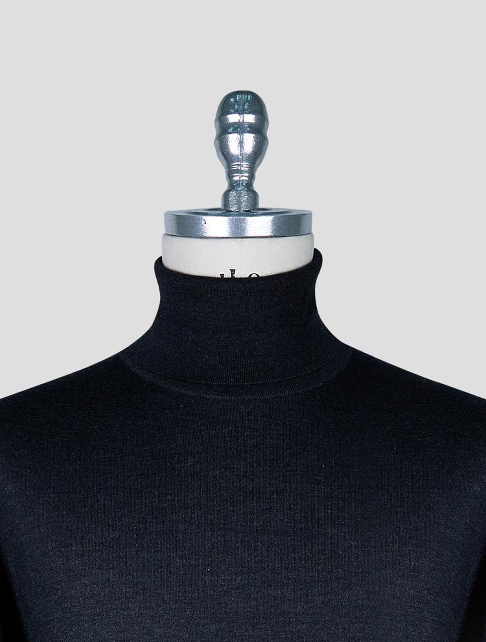 Kiton Dark Gray Cashmere Silk Sweater Turtleneck