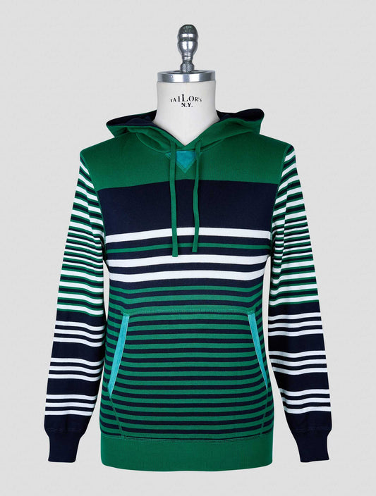 Kiton Multicolor Cotton Sweater Hoodie