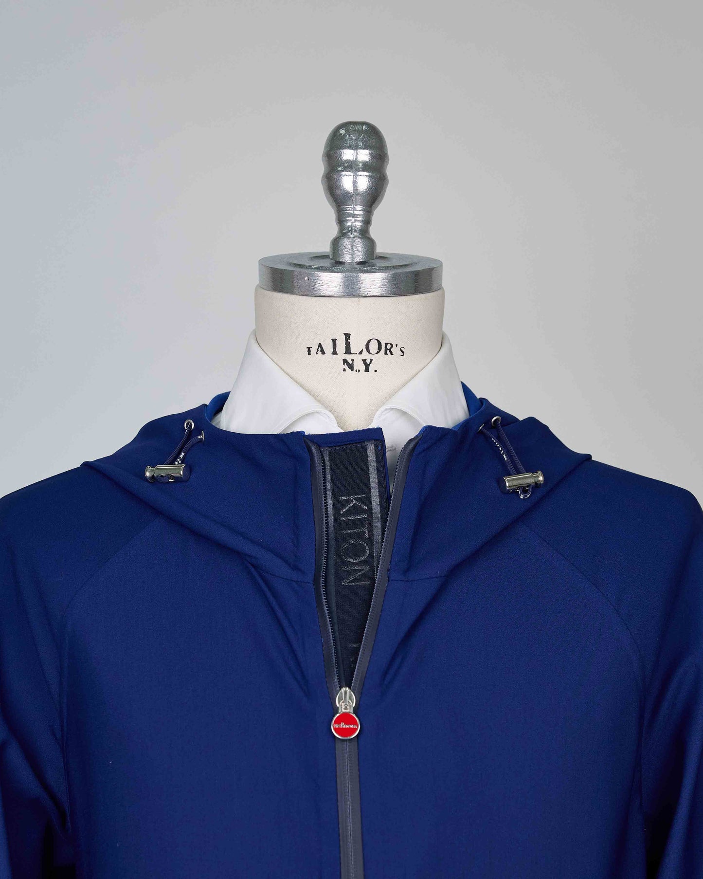 Kiton Blue Pa Wool Ea Silk Coat