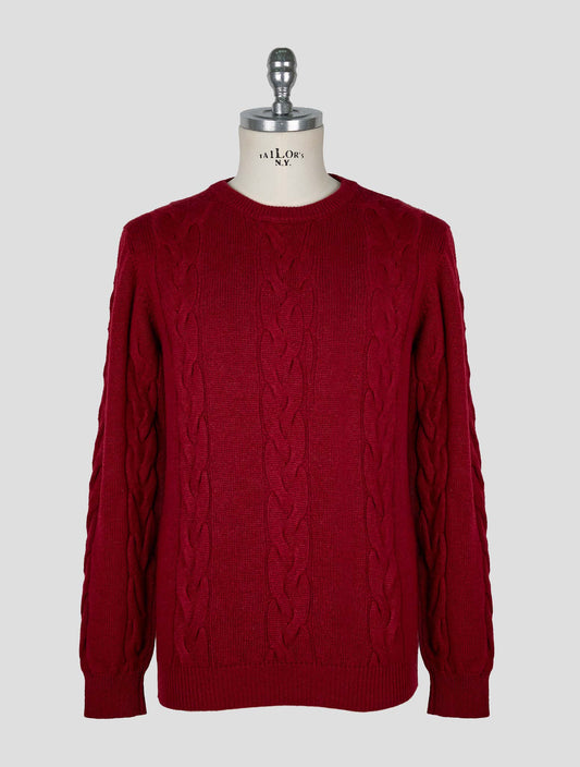 Kiton Burgundy Cashmere Sweater Crewneck