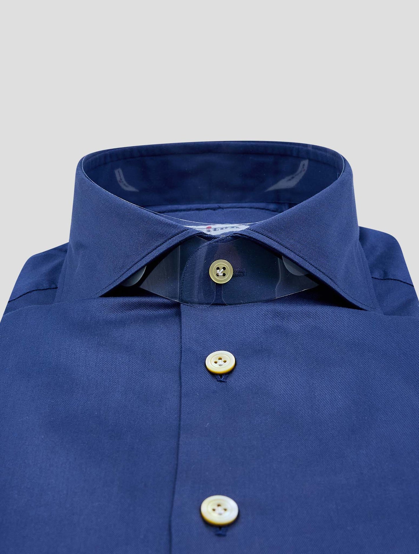 Kiton Blue Cotton Shirt