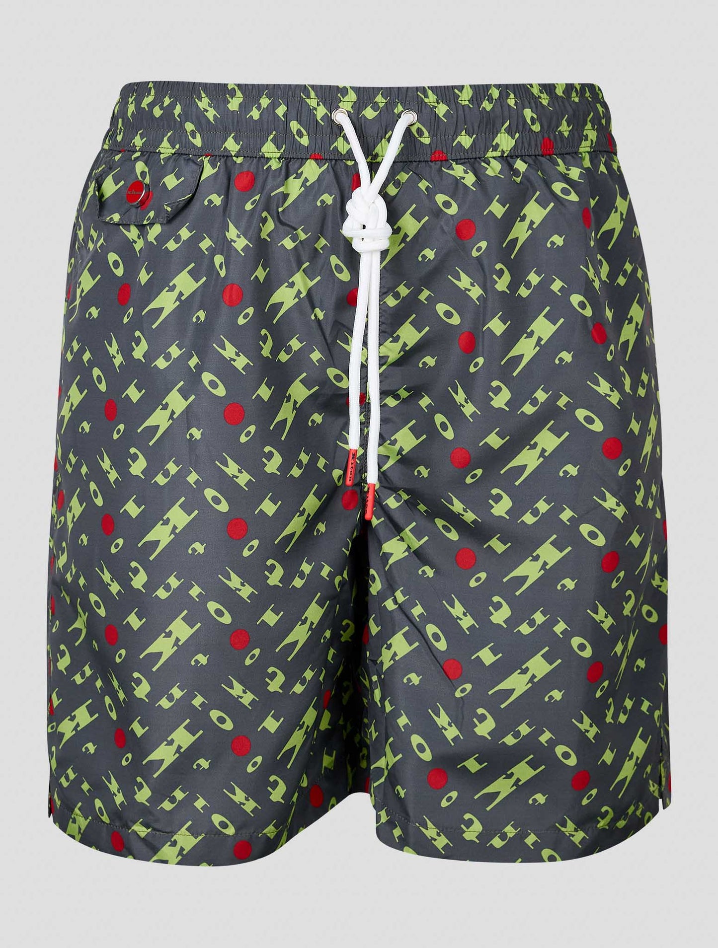 Kiton Gray Green Pl Swim Trunks