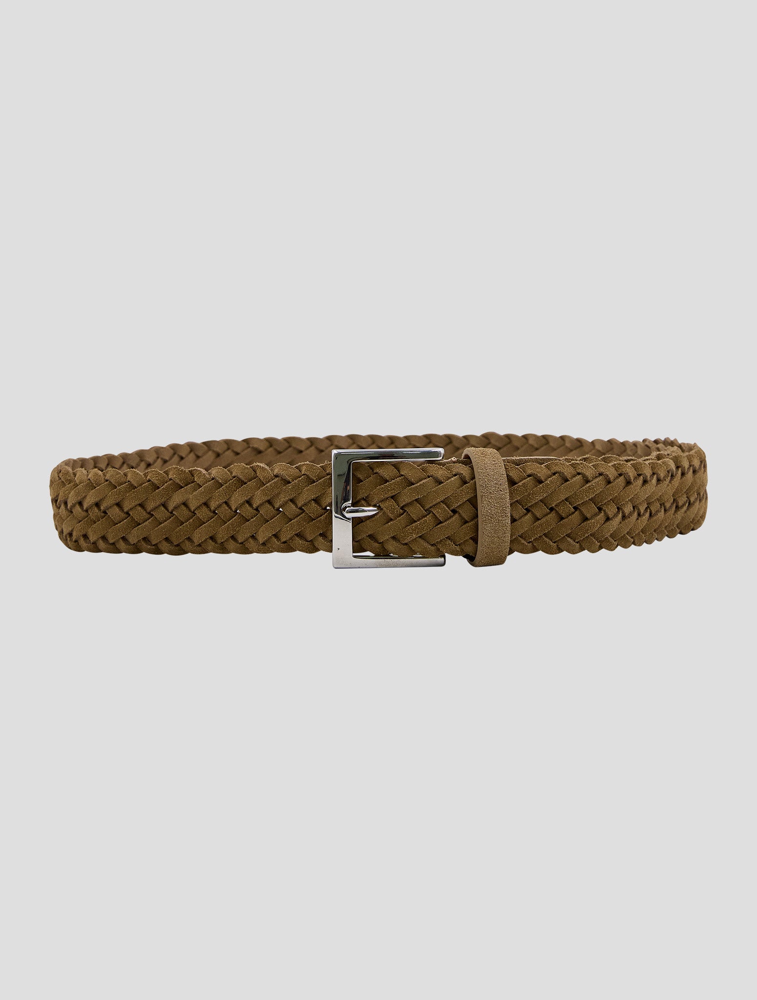 Kiton Beige Leather Suede Belt